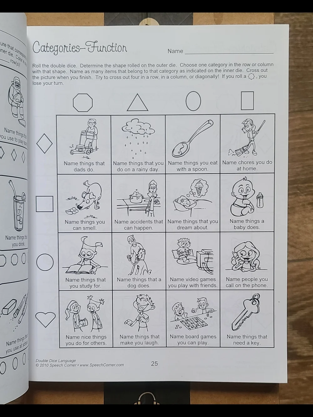 Speech Therapy: Double Dice Language Interactive Language Activities